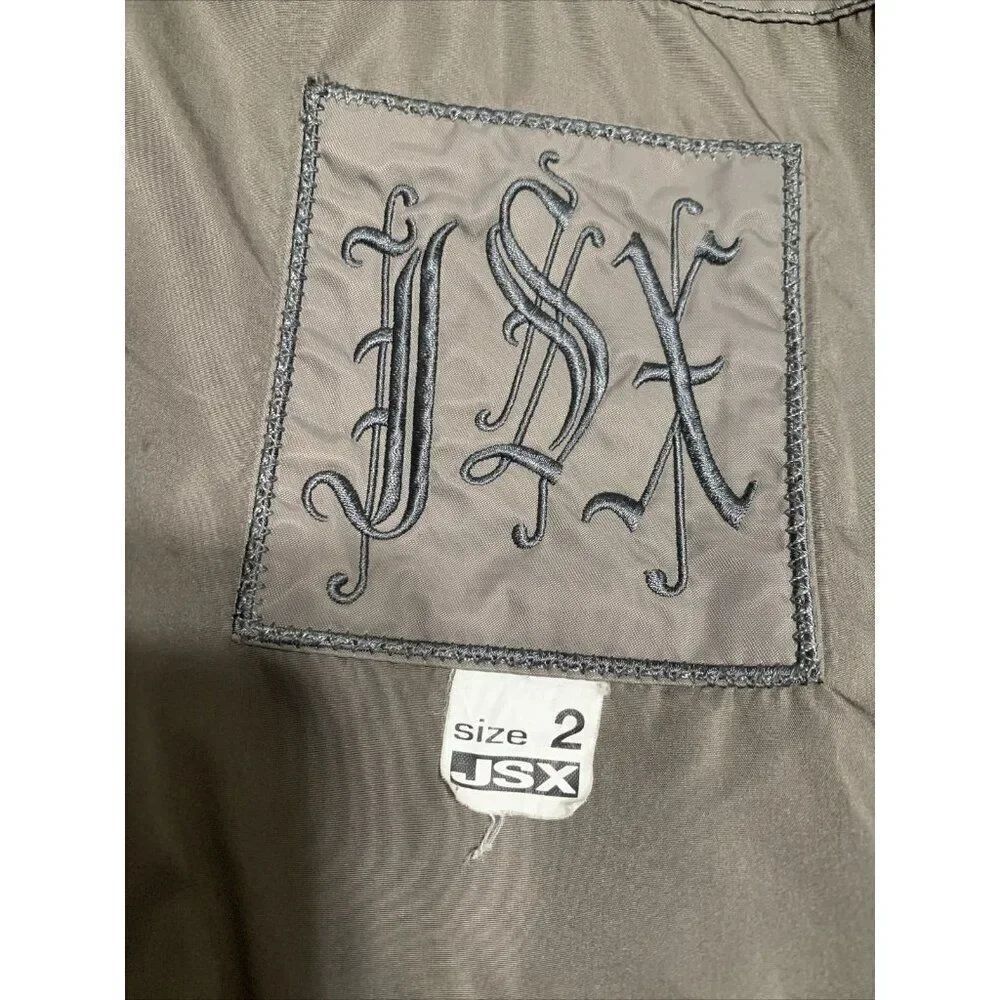 jet set JSX womens solid gray puffer vest size 2 Small Italy - Picture 3 of 6
